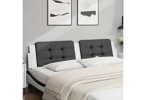 vidaXL Hoofdbordkussen 200cm Kunstleer Zwart/Wit - 46% Korting
