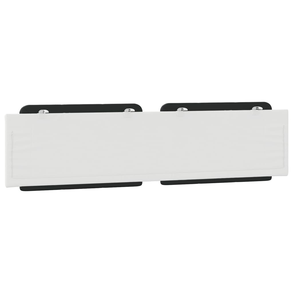 Hoofdbordkussen 200 cm Kunstleer Zwart/Wit - 60% Korting