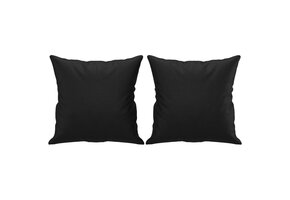 VidaXL Sierkussens 2 Stuks Kunstleer Zwart 40x40 cm - 54% Korting!