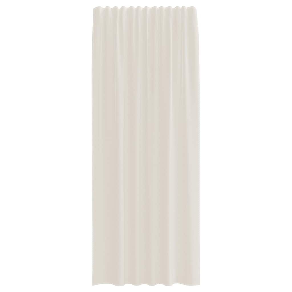 vidaXL Gordijnen voile met roedezakken 2 st crèmekleurig