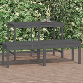 vidaXL Tuinbank 2-zits Grenenhout Grijs - 54% Korting!