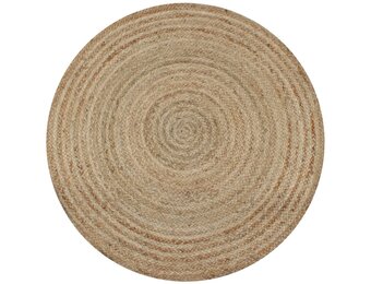 vidaXL Tapijt rond 150 cm gevlochten jute