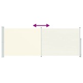 vidaXL Tuinscherm uittrekbaar 180x500 cm crèmekleurig