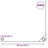vidaXL Dekzeil 650 g/m² 3x6 m wit