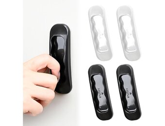 8 stuks zelfklevende meubelgrepen, kastgrepen, zwart-wit, keukengrepen, deurgrepen, kast, ladegrepen, schuifdeurgreep, verzonken handgreep voor schuifdeuren, ramen, kasten