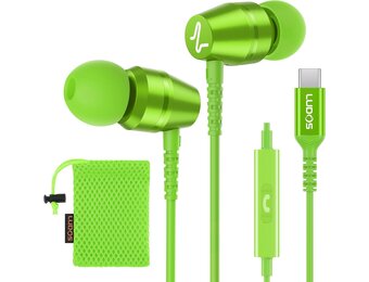 LUDOS Omnitone USB C hoofdtelefoon, 5 jaar garantie, USB C in-ear hoofdtelefoon voor iPhone 15 Pro Max Plus iPad Pro, type C hoofdtelefoon met microfoon voor Samsung Galaxy S23 Ultra S22 S21 FE S20 Z