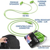 Groene USB-C In-ear Koptelefoon met Microfoon - 56% Korting