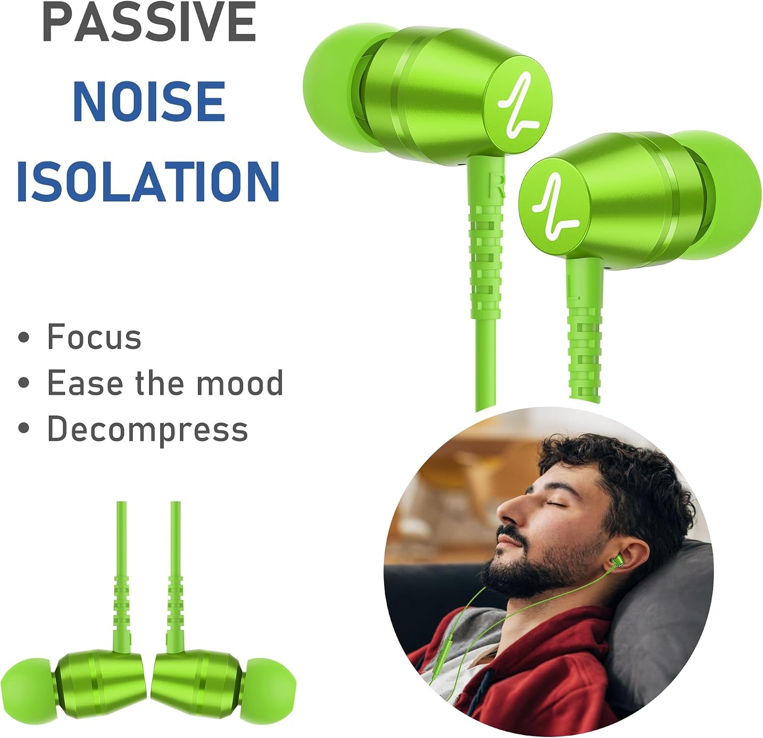 Groene USB-C In-ear Koptelefoon met Microfoon - 56% Korting
