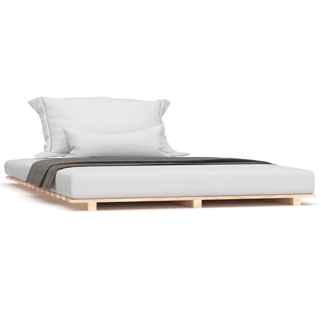 vidaXL Bedframe massief grenenhout 135x190 cm