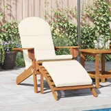 vidaXL Tuinstoel Adirondack met voetensteun massief acaciahout