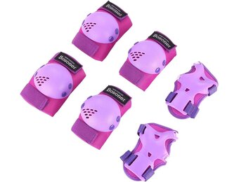 BOSONER Children's Knee Pads 6-in-1 Protection Set for Children and Teenagers with Wrist Guard/Knee Elbow Pads, Adjustable Inline Skates Protector Set for Skateboard, Scooter, Skating, BMX Bike