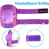 BOSONER Children's Knee Pads 6-in-1 Protection Set for Children and Teenagers with Wrist Guard/Knee Elbow Pads, Adjustable Inline Skates Protector Set for Skateboard, Scooter, Skating, BMX Bike