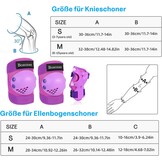 BOSONER Children's Knee Pads 6-in-1 Protection Set for Children and Teenagers with Wrist Guard/Knee Elbow Pads, Adjustable Inline Skates Protector Set for Skateboard, Scooter, Skating, BMX Bike