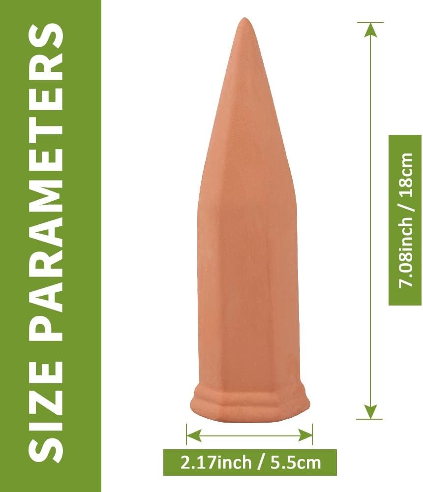WUJUN Terracotta Watergeefsysteem voor Planten - 10 stuks - Oranje