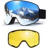 YH212 OTG Skibril Unisex – Anti-fog, UV-bescherming, verstelbaar, geschikt voor brildragers