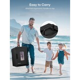 FOHERE Kleine mini-koelkast, 15 l/21 blikjes, draagbare koelkast AC + DC 12 V, stille modus, koelende en verwarmende functie, cosmeticakoeler, zwart