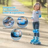 BOSONER Kinder Beschermingsset 6-Delig - Knie-, Elleboog- en Polsbeschermers Blauw