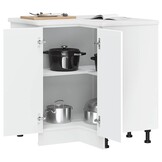 vidaXL Keuken hoekonderkast Lucca bewerkt hout wit