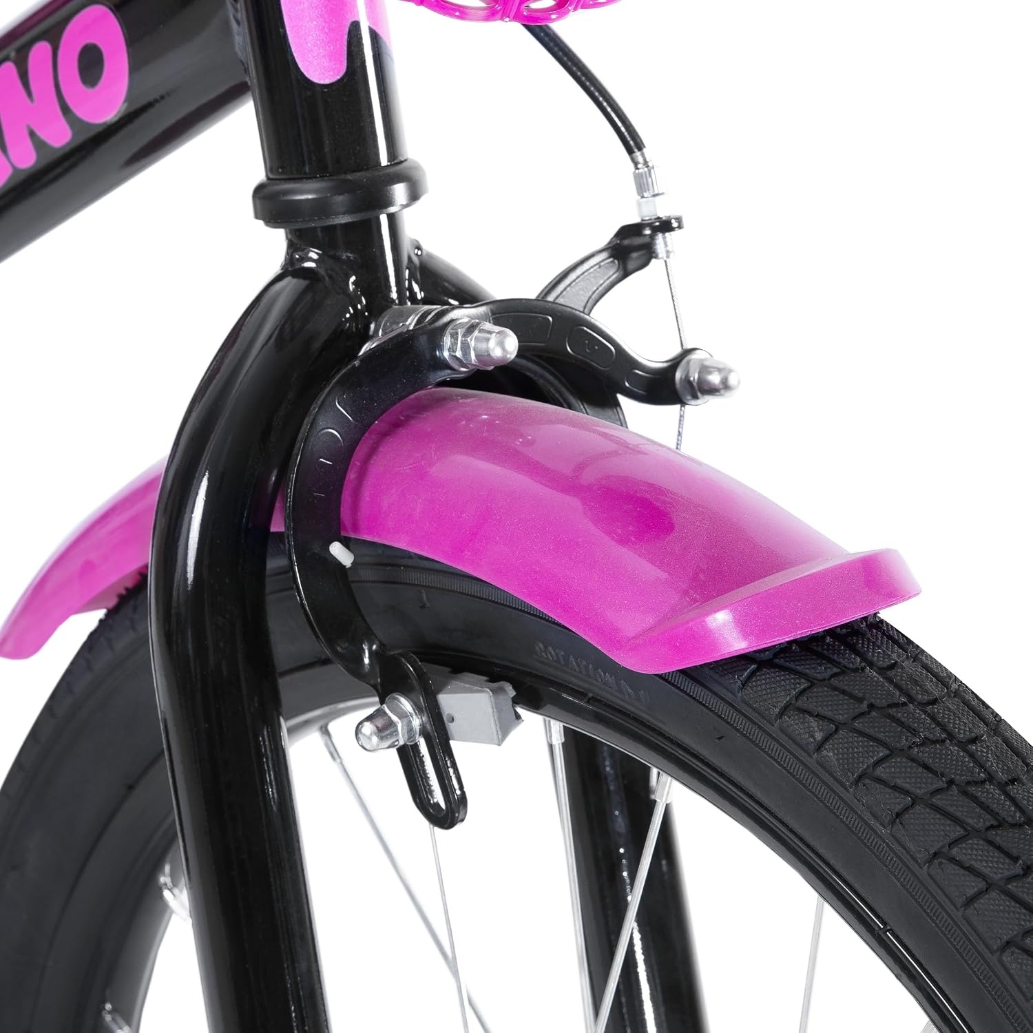JOYSTAR Zinnia meisjesfiets 20 inch zwart - Met mandje en sliertjes