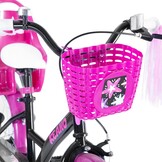 JOYSTAR Zinnia meisjesfiets 20 inch zwart - Met mandje en sliertjes