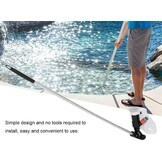 Pool Vacuum Cleaner Garden Hose, Pool Cleaner Floor Vacuum Cleaner Set, Wirlpool Handheld Vacuum Cleaner, Garden Pond Pool Vacuum Cleaner Floor with 1.5 m Telescopic Rod (Black)