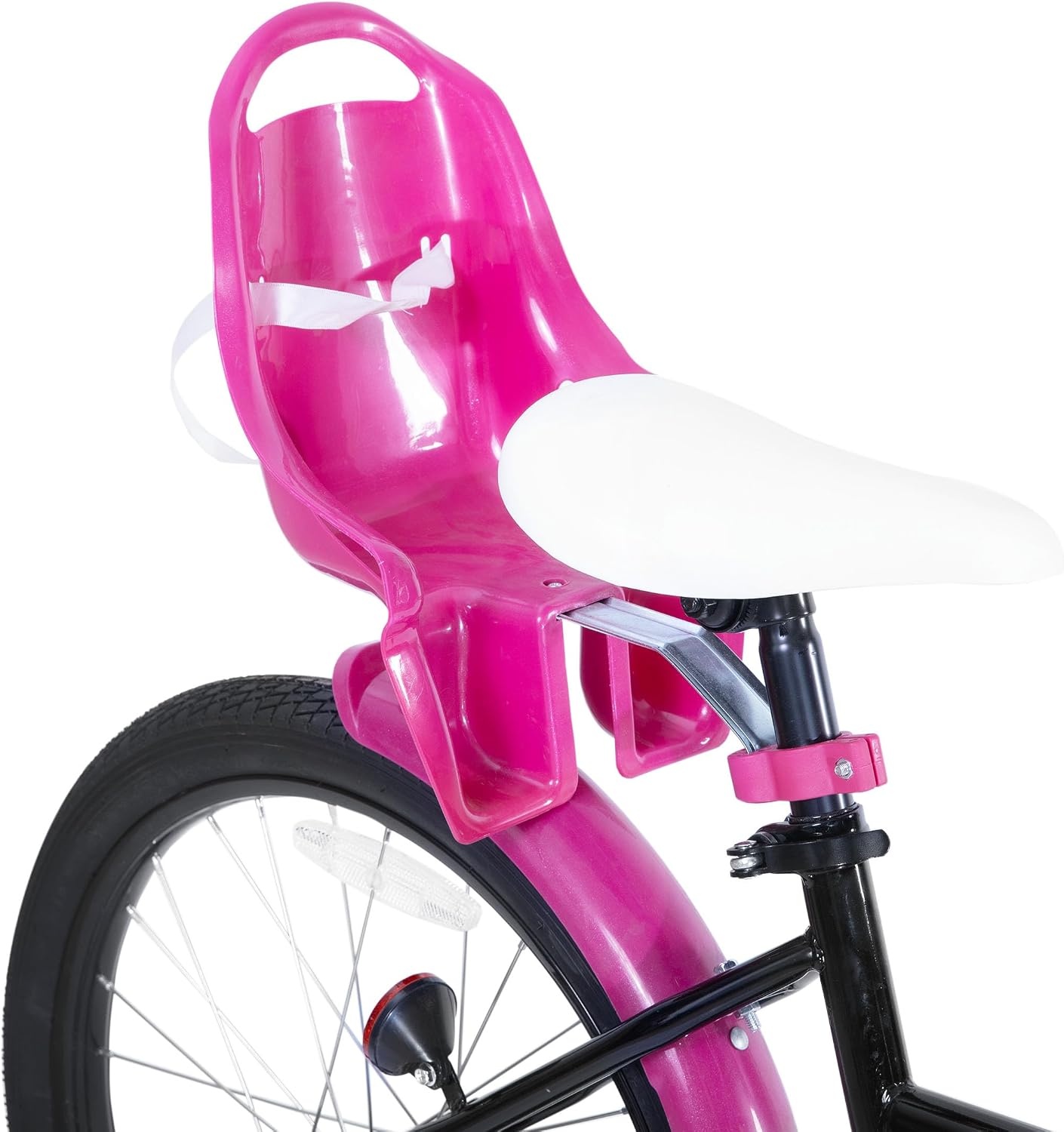 JOYSTAR Zinnia meisjesfiets 20 inch zwart - Met mandje en sliertjes