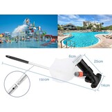 Pool Vacuum Cleaner Garden Hose, Pool Cleaner Floor Vacuum Cleaner Set, Wirlpool Handheld Vacuum Cleaner, Garden Pond Pool Vacuum Cleaner Floor with 1.5 m Telescopic Rod (Black)