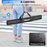 EMART Achtergrond Statief Systeem 3m x 2.4m - Zwart - Verstelbaar Fotostudio Statief