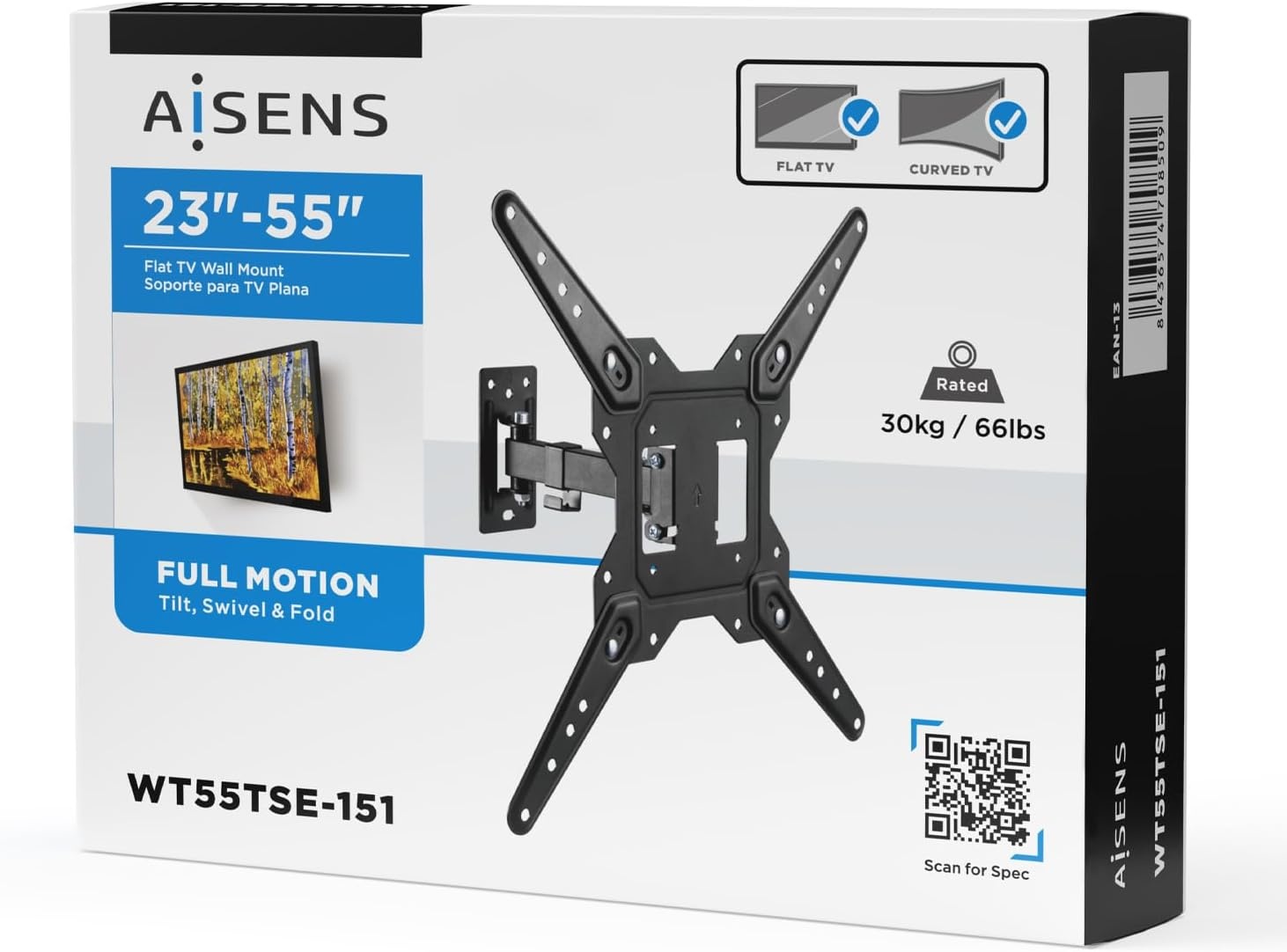 TV Monitor Wandbeugel Draaibaar Kantelbaar (23-55") - 39% Korting!