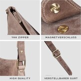 LEABAGS Women's Leather Handbag, Premium Genuine Leather, Shoulder Bag, Women's Bag, Tote Bag for Work, University, School, Leisure