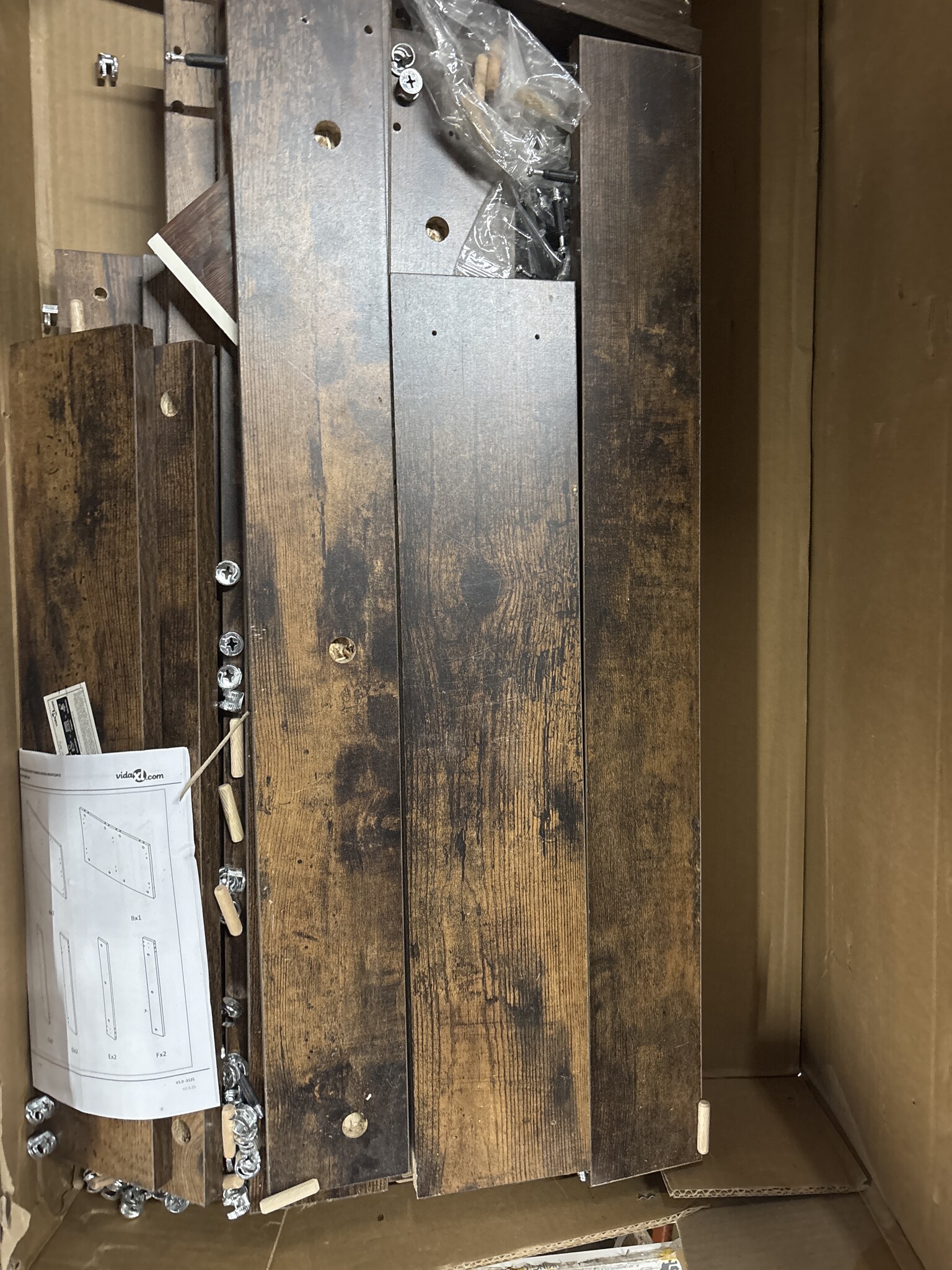 vidaXL Eettafel 120x60x76 cm bewerkt hout gerookt eikenkleurig