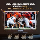 AURZEN Eazze D1 4K compatibele beamer, officieel gecertificeerd voor Netflix en Dolby Audio Autofocus/Keystone, HDR10, draagbare mini Bluetooth WLAN-beamer, Full HD 1080p videoprojector, wit