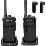 Retevis RB637 Bluetooth Walkie Talkies - Zwart - 2 Stuks met Draadloze Headsets
