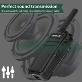 Retevis RB637 Bluetooth Walkie Talkies - Zwart - 2 Stuks met Draadloze Headsets