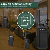 Retevis RB637 Bluetooth Walkie Talkies - Zwart - 2 Stuks met Draadloze Headsets