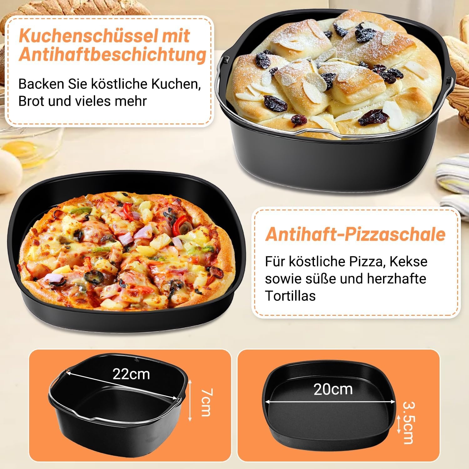 19-delige Airfryer Accessoireset (58% Korting) voor Turbo Tower Pro Smart 10,8L