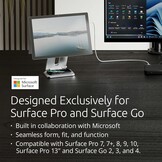 Kensington Laptopstandaard voor Surface, in Samenwerking met Microsoft, 126,4 x 139,4 x 193mm, Anti-slipmateriaal en Anti-slipkussentjes, Ontworpen voor Surface Pro en Surface Go (K58277WW)