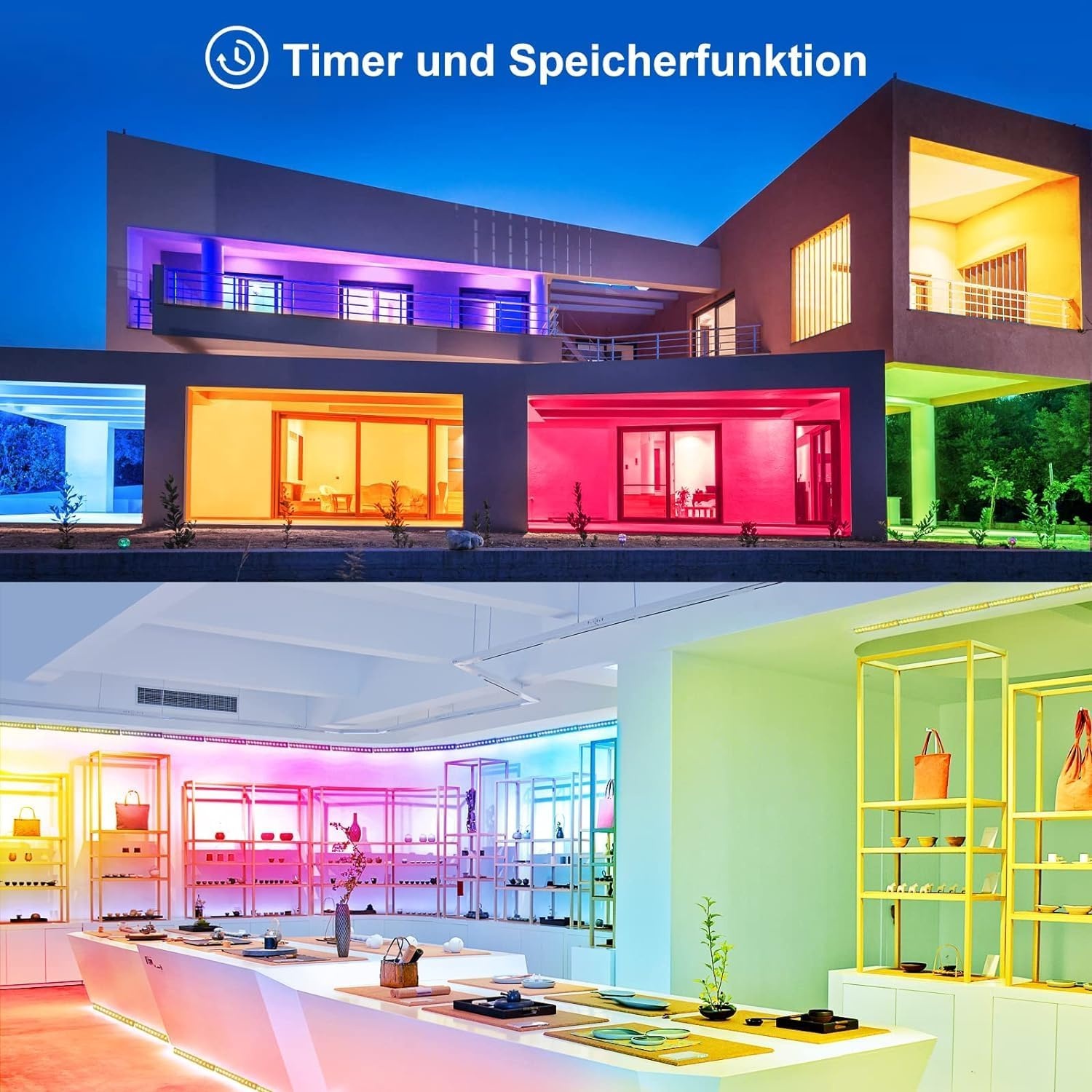 Linke 42W LED Wandlampen - 2 Stuks - RGB Kleuren - IP66 Waterdicht - Met Afstandsbediening
