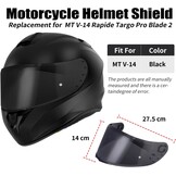 Motorhelm Vizier MT V-14 Targo Pro/Blade 2 - Zwart (59% Korting)