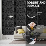 3D Steenlook Wandpanelen Zwart 10 Stuks - 57% Korting