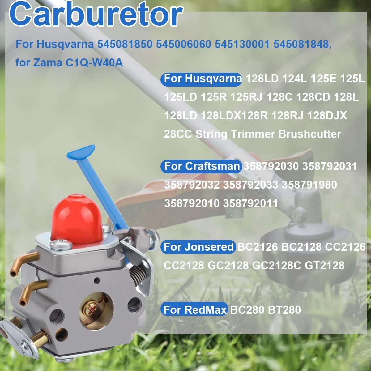 Carburateur Kit voor Bosmaaiers (incl. pakkingen, filters) - 58% Korting
