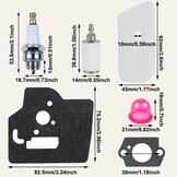 Carburateur Kit voor Bosmaaiers (incl. pakkingen, filters) - 58% Korting