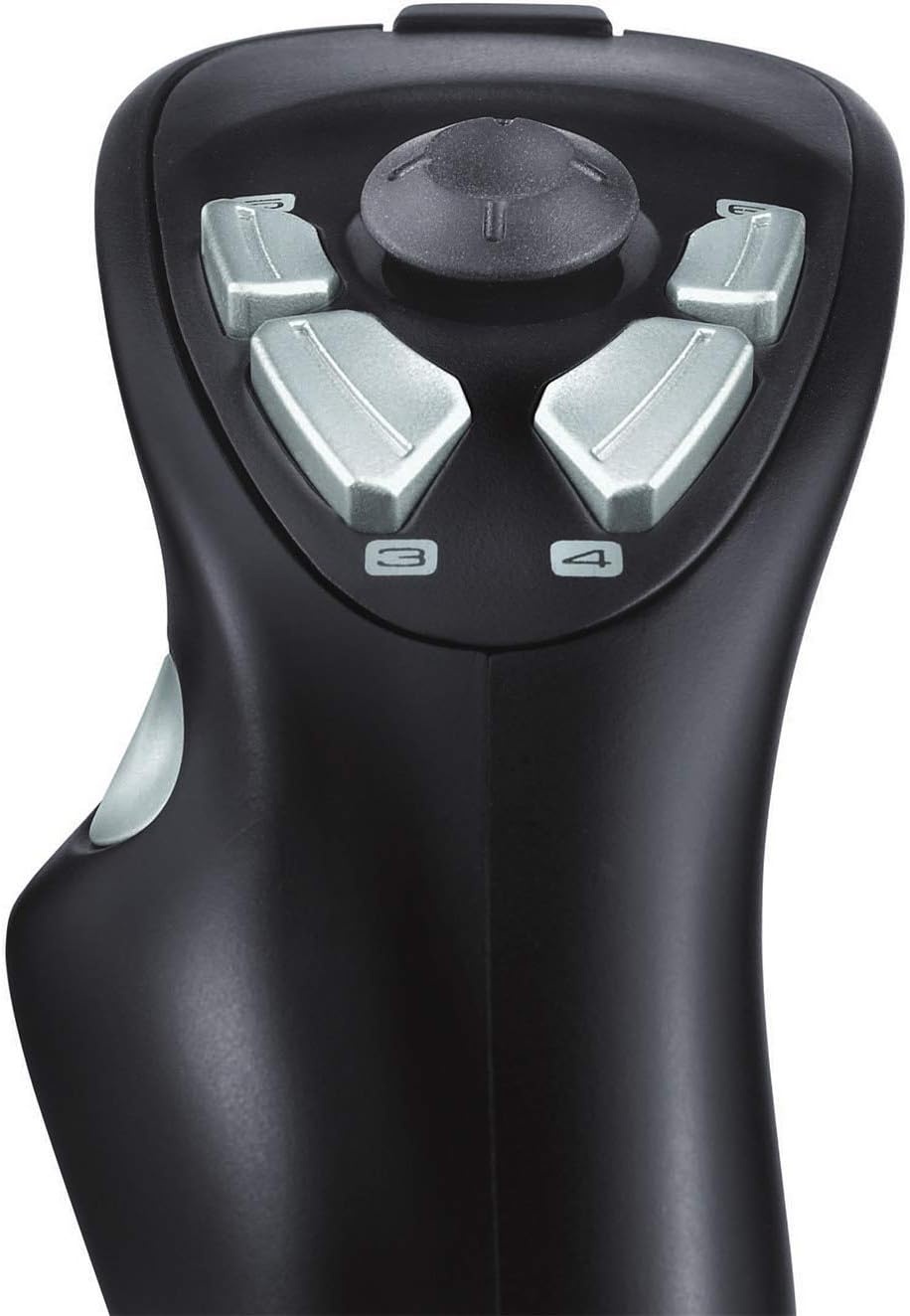 Logitech G Extreme 3D PRO Joystick, 12 Programmable Buttons, 8-way Hat Switch, Stable, Weighted Base, Rapid-fire Trigger, USB, PC - Black/Silver,Pack of 1
