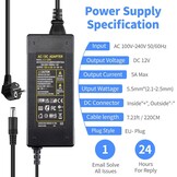 Regelbare Voeding 60W | 3-12V DC | 5A | EU-stekker | Diverse Adapters