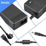 12V 5A voedingsadapter, AC naar DC 3V~12V 5A voedingsadapter 60W voedingsadapter oplader voor LED-lichtlijsten, LCD-monitoren, TV's TV's - Eurostekker 5,5 * 2,5/2,1mm met 14 DC-stekkeradapters