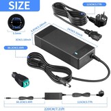 12V 5A voedingsadapter, AC naar DC 3V~12V 5A voedingsadapter 60W voedingsadapter oplader voor LED-lichtlijsten, LCD-monitoren, TV's TV's - Eurostekker 5,5 * 2,5/2,1mm met 14 DC-stekkeradapters