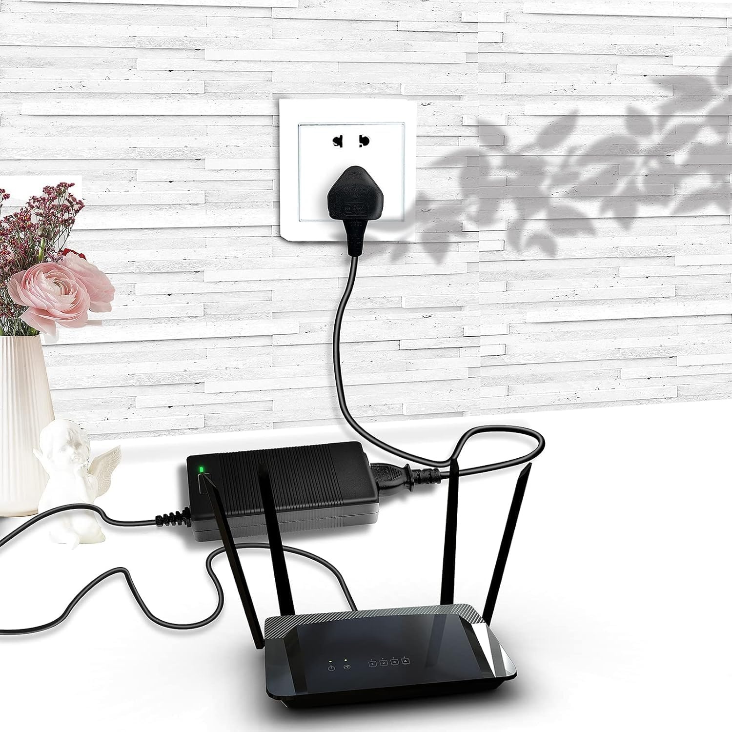 12V 5A voedingsadapter, AC naar DC 3V~12V 5A voedingsadapter 60W voedingsadapter oplader voor LED-lichtlijsten, LCD-monitoren, TV's TV's - Eurostekker 5,5 * 2,5/2,1mm met 14 DC-stekkeradapters