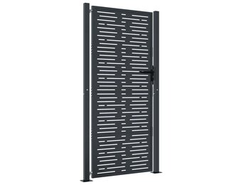 vidaXL Poort 105x205 cm met vierkant staal antracietkleurig
