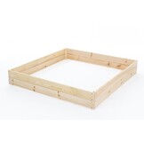 Moestuinbak - kweekbak - 120x100x18 cm - hout - met gronddoek