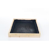 Moestuinbak - kweekbak - 120x100x18 cm - hout - met gronddoek